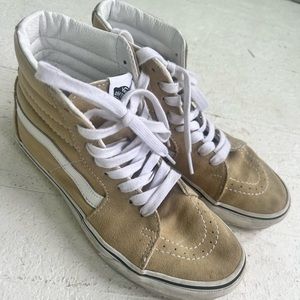 Mustard High Top Vans Size 8